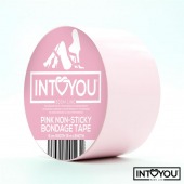 Розовый скотч для фиксации Non-Sticky Bondage Tape - 15 м. - Intoyou - купить с доставкой в Ульяновске