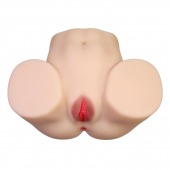 Телесный мастурбатор с 2 любовными отверстиями Olivia - Baile - в Ульяновске купить с доставкой