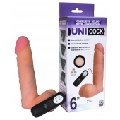 Фаллическая насадка Харнесс UNICOCK 6  с вибрацией - 18 см. - LOVETOY (А-Полимер) - купить с доставкой в Ульяновске