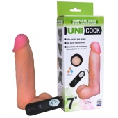 Фаллическая насадка Харнесс UNICOCK 7  с вибрацией - 19 см. - LOVETOY (А-Полимер) - купить с доставкой в Ульяновске