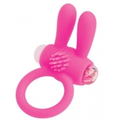 Розовое эрекционное виброкольцо A-toys с ушками - A-toys - в Ульяновске купить с доставкой