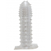 Гелевая прозрачная насадка c шипами - 12 см. - Toyfa Basic - в Ульяновске купить с доставкой