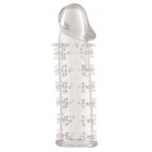 Гелевая прозрачная насадка с шипами - 12 см. - Toyfa Basic - в Ульяновске купить с доставкой