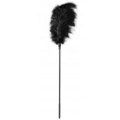 Стек с большим чёрным пером Large Feather Tickler - 65 см. - Blush Novelties - купить с доставкой в Ульяновске