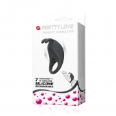 Чёрное эрекционное кольцо с вибрацией Rabbit Vibrator - Baile - в Ульяновске купить с доставкой