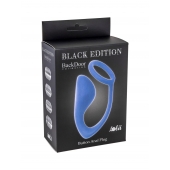 Синее эрекционное кольцо с анальной пробкой Button Anal Plug - Lola Games - в Ульяновске купить с доставкой