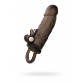 Чёрная насадка на пенис Toyfa XLover с вибрацией - ToyFa - в Ульяновске купить с доставкой