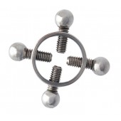 Серебристые зажимы для сосков на винтах - ToyFa - купить с доставкой в Ульяновске