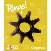 Чёрное эрекционное кольцо Rings Cogweel - Lola Games - в Ульяновске купить с доставкой