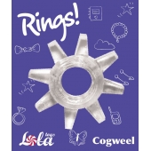 Прозрачное эрекционное кольцо Rings Cogweel - Lola Games - в Ульяновске купить с доставкой