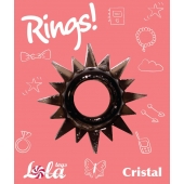 Чёрное эрекционное кольцо Rings Cristal - Lola Games - в Ульяновске купить с доставкой