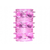 Розовая насадка на пенис Rings Armour - Lola Games - в Ульяновске купить с доставкой