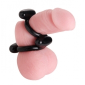 Двойное эрекционное кольцо Dual Stretch To Fit Cock and Ball Ring - XR Brands - в Ульяновске купить с доставкой