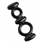 Двойное эрекционное кольцо Dual Stretch To Fit Cock and Ball Ring - XR Brands - в Ульяновске купить с доставкой