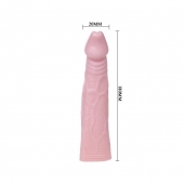 Телесная насадка с вибрацией Sex Expert - 18 см. - Sex Expert - в Ульяновске купить с доставкой