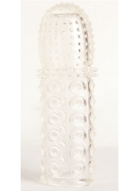 Прозрачная закрытая гелевая насадка - 13,5 см. - Toyfa Basic - в Ульяновске купить с доставкой