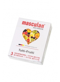 Жёлтые презервативы Masculan Ultra Tutti-Frutti с фруктовым ароматом - 3 шт. - Masculan - купить с доставкой в Ульяновске