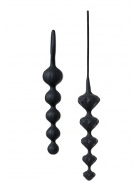 Набор из 2 чёрных анальных цепочек Satisfyer Beads - Satisfyer