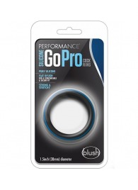 Черно-синее эрекционное кольцо Silicone Go Pro Cock Ring - Blush Novelties - в Ульяновске купить с доставкой