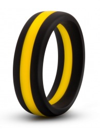 Черно-желтое силиконовое эрекционное кольцо Silicone Go Pro Cock Ring - Blush Novelties - в Ульяновске купить с доставкой