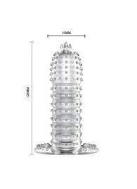 Закрытая прозрачная насадка Crystal sleeve - 12 см. - Erowoman-Eroman - в Ульяновске купить с доставкой