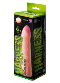 Фаллическая насадка на трусики харнесс - 17,5 см. - LOVETOY (А-Полимер) - купить с доставкой в Ульяновске