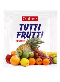 Пробник гель-смазки Tutti-frutti со вкусом тропических фруктов - 4 гр. - Биоритм - купить с доставкой в Ульяновске