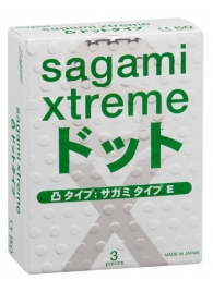 Презервативы Sagami Xtreme SUPER DOTS с точками - 3 шт. - Sagami - купить с доставкой в Ульяновске