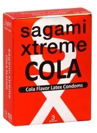 Ароматизированные презервативы Sagami Xtreme COLA - 3 шт. - Sagami - купить с доставкой в Ульяновске