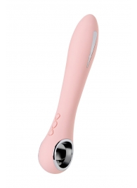 Розовый силиконовый вибратор с электростимуляцией GALVANI VIBE - 21 см. - ToyFa - купить с доставкой в Ульяновске