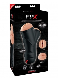 Мастурбатор в колбе с двумя тоннелями Double Penetration Vibrating Stroker - Pipedream - в Ульяновске купить с доставкой