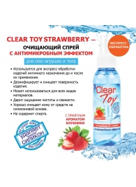 Очищающий спрей для игрушек CLEAR TOY Strawberry - 100 мл. - Биоритм - купить с доставкой в Ульяновске