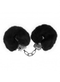 Черные меховые наручники Love с ключиками - Baile - купить с доставкой в Ульяновске