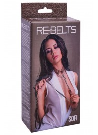 Коричневый поводок и чокер с кольцом Sofi - Rebelts - купить с доставкой в Ульяновске