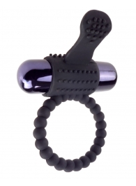 Черное эрекционное виброкольцо Vibrating Silicone Super Ring - Pipedream - в Ульяновске купить с доставкой