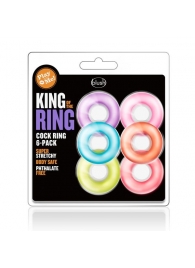 Набор из 6 эрекционных колец King of the Ring - Blush Novelties - в Ульяновске купить с доставкой