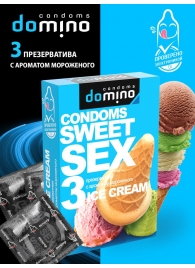 Презервативы для орального секса DOMINO Sweet Sex с ароматом мороженого - 3 шт. - Domino - купить с доставкой в Ульяновске