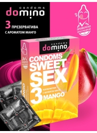 Презервативы для орального секса DOMINO Sweet Sex с ароматом манго - 3 шт. - Domino - купить с доставкой в Ульяновске