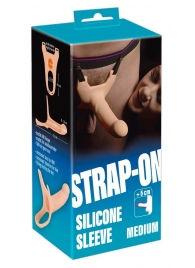 Силиконовый полый страпон на ремнях Silicone Strap-on - 16 см. - Orion - купить с доставкой в Ульяновске