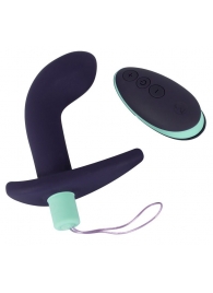 Темно-фиолетовый вибростимулятор простаты с пультом ДУ Remote Controlled Prostate Plug - Orion - в Ульяновске купить с доставкой