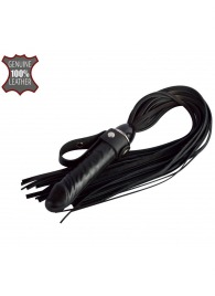 Черная плеть  Ковбой  с ручкой-фаллосом - 55 см. - Sitabella - купить с доставкой в Ульяновске