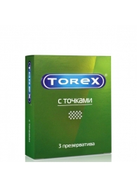 Текстурированные презервативы Torex  С точками  - 3 шт. - Torex - купить с доставкой в Ульяновске