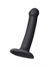 Черный фаллос на присоске Silicone Bendable Dildo S - 17 см. - Strap-on-me - купить с доставкой в Ульяновске