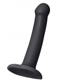 Черный фаллос на присоске Silicone Bendable Dildo S - 17 см. - Strap-on-me - купить с доставкой в Ульяновске