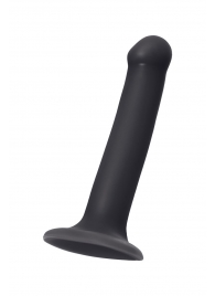 Черный фаллос на присоске Silicone Bendable Dildo M - 18 см. - Strap-on-me - купить с доставкой в Ульяновске