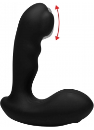 Черный стимулятор простаты Alpha-Pro 7X P-Milker Silicone Prostate Stimulator with Milking Bead - XR Brands - в Ульяновске купить с доставкой