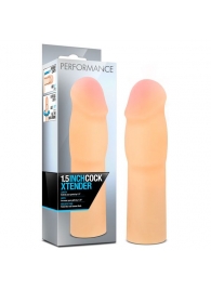 Телесная насадка-удлинитель на пенис PERFORMANCE 1.5INCH COCK XTENDER - 16 см. - Blush Novelties - в Ульяновске купить с доставкой