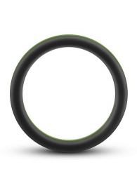 Черно-зеленое эрекционное кольцо Silicone Go Pro Cock Ring - Blush Novelties - в Ульяновске купить с доставкой