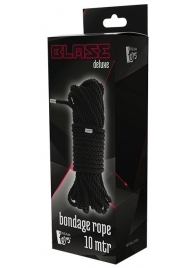 Черная веревка для бондажа BONDAGE ROPE - 10 м. - Dream Toys - купить с доставкой в Ульяновске