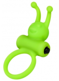 Зеленое эрекционное виброкольцо на пенис Cock Ring - A-toys - в Ульяновске купить с доставкой